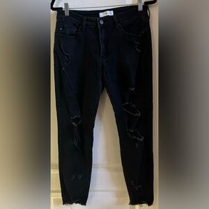KANCAN Black Distressed Skinny Jeans Women’s Size 9/28